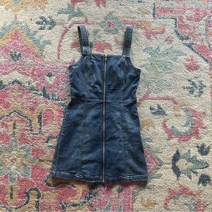 Reformation denim zip dress size 6